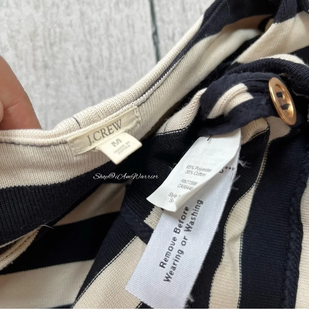 J.Crew navy/cream striped sailor double breasted knit jacket *shop@iamwarrior